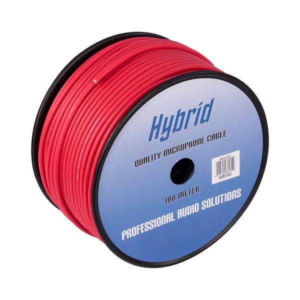 100m Red Mic Cable - Hybrid