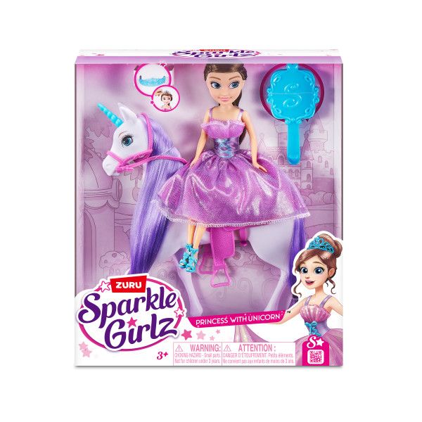 Sparkle Girlz Unicorn and Princess Doll Set by ZURU