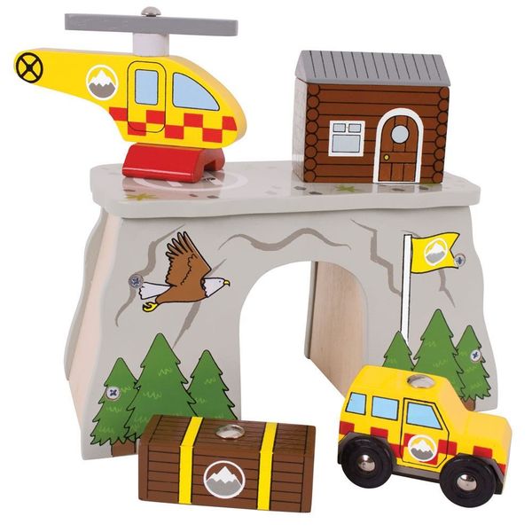 BigJigs Rail Mountain Rescue Wooden Train Set Expansion Pack