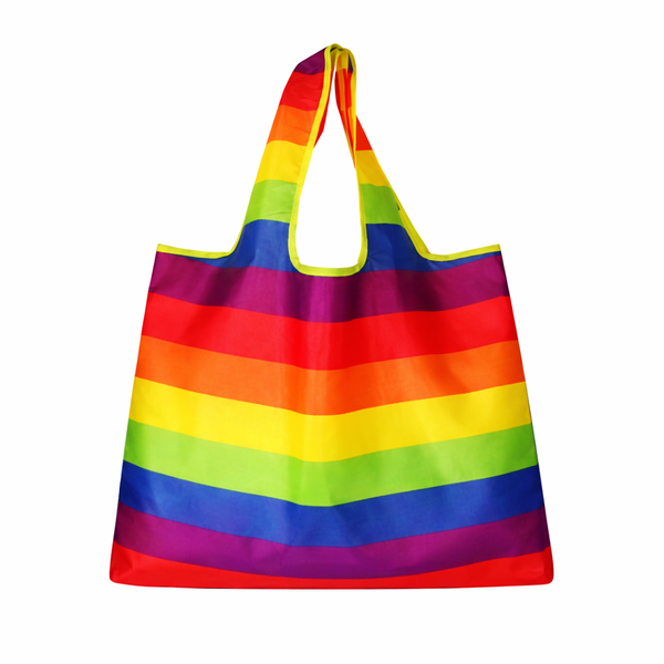 Foldable Rainbow Reusable Shopping Bag - Large Capacity Eco-Friendly Tote