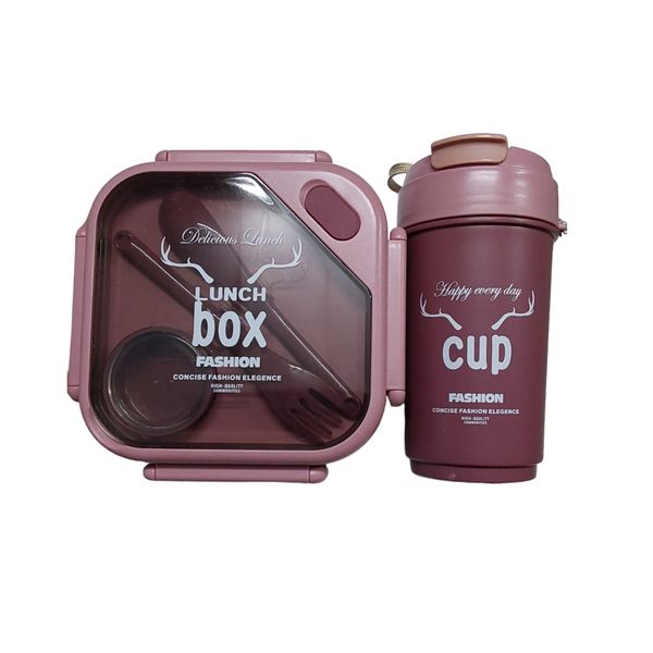 Lunchbox and Flask Cup Set