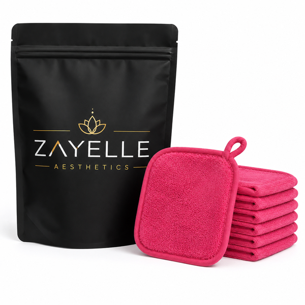 Zayelle Aesthetics 6-Piece Microfiber Makeup Remover Cloth Set