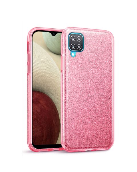 Tekron Glitter Sparkle Bling Protective Case for Samsung Galaxy A12 - Pink
