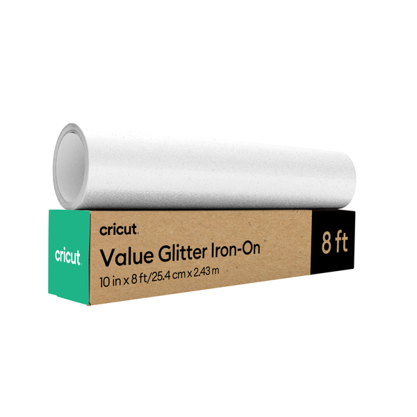 Cricut Value Glitter Iron-On 25.4 x 2.4m White