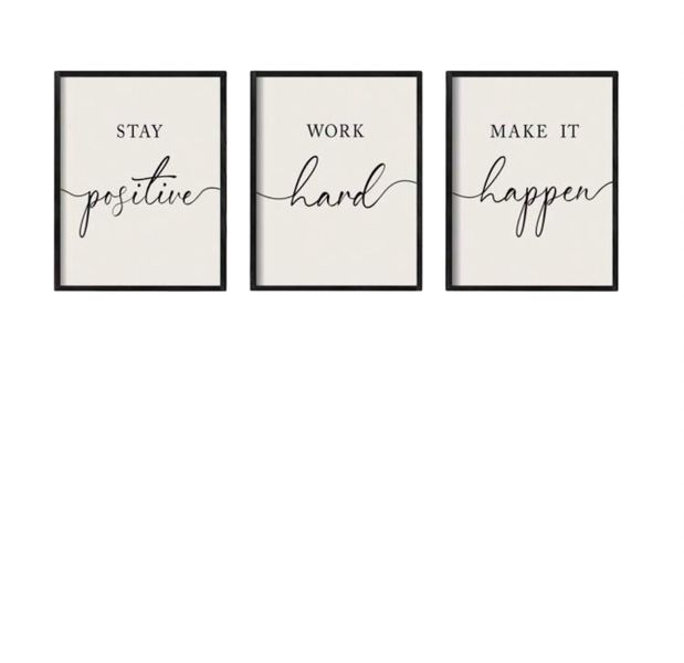 3 Pcs Set Unframed Motivational Wall Art 30x40