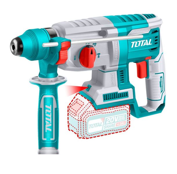 Total Tools 20V Lithium-Ion Rotary Hammer 26mm