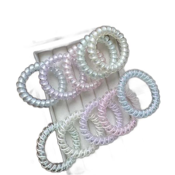 Colorful Pearlescent Telephone Wire Hair Ties