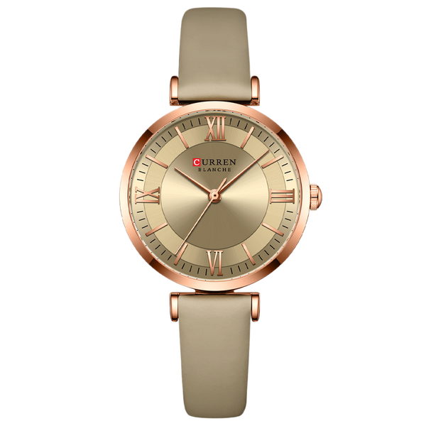 Curren Women's Leather Strap Quartz Watch