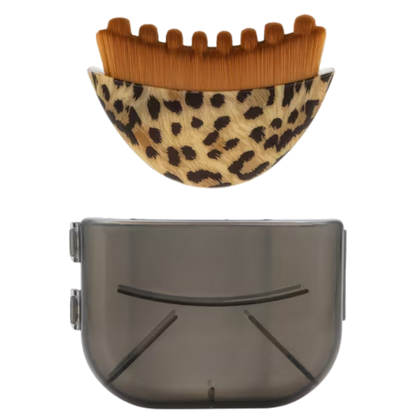 Lymphatic Contour Face Brush to Detox &amp; Revitalize Tired Skin - Leopard