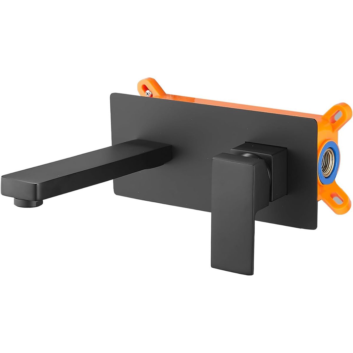 Wall Mount Faucet Single Handle Bathroom Sink Mixer Tap with Rough in Valve