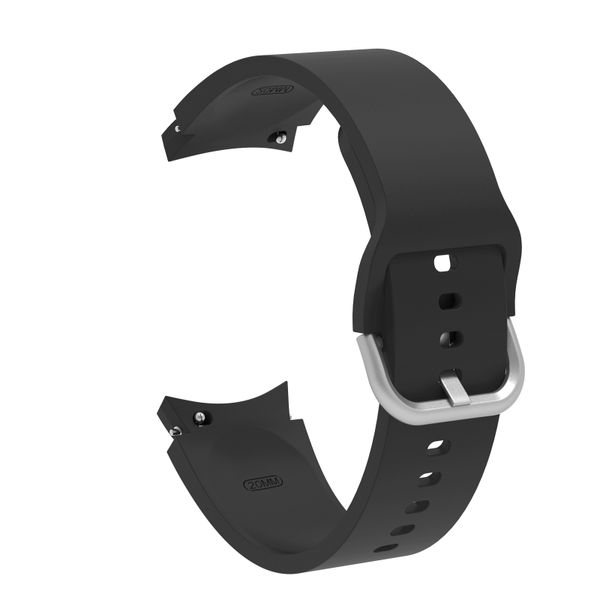 Silicone Strap Compatible with Samsung Galaxy Watch 4/5/6/7/7FE - Black