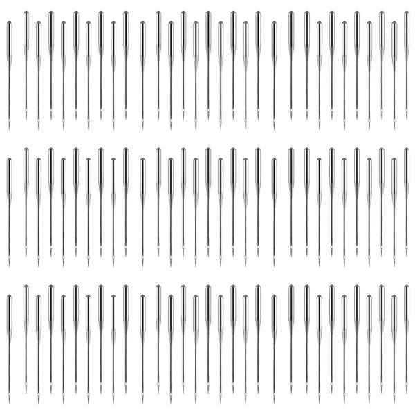 100 Pack Industrial Sewing Machine Needles in 6 different Sizes-Round Shank