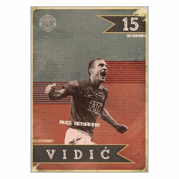 Nemenja Vidic Man United Poster - A1
