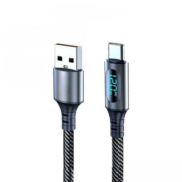120W Super Fast Charge USB to Type-C Cable 6A Quick Charge USB Type C Cable