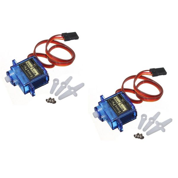 2pcs Tower Pro 9g Micro Servo SG90 360 Degree Continuous Rotation