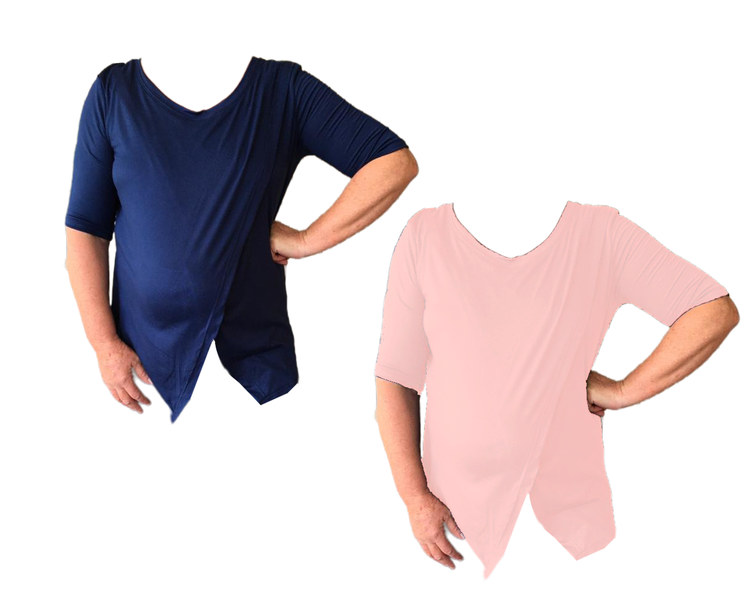 Short Sleeve-2 Pack-Navy&amp;Pink image