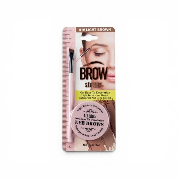 Waterproof Eyebrow Gel Pomade Light Brown Natural Finish Brow Makeup