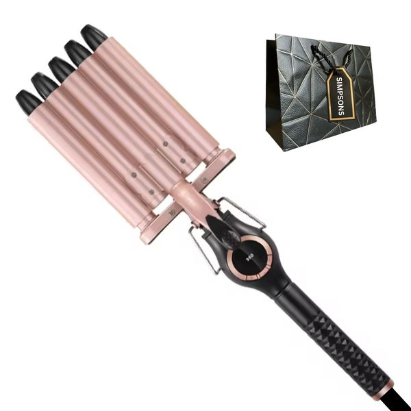 Enzo- 980 F Digital Titanium Italian Waver Iron &amp; Luxury Simpsons Bag