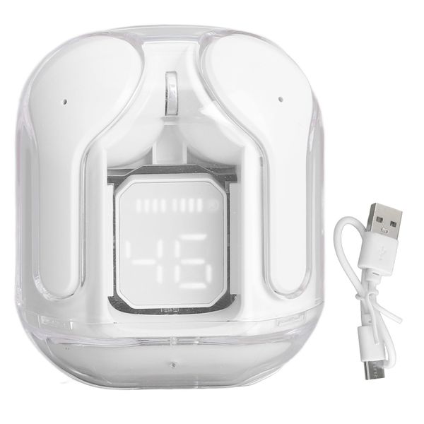 Wireless Bluetooth Earbuds Stereo HiFi Sound HD Calls Headphones White