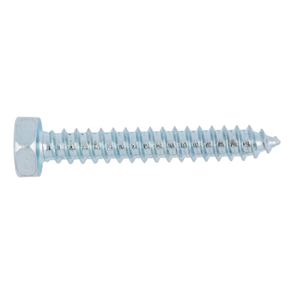 Hexagon Tapping Screw,Zinc Plated blue Passivated (A2K), shape C (with tip)
