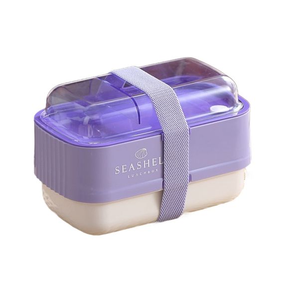 1100ML BPA Free Bento Box Double Layer Lunch Box with Cutlery Set