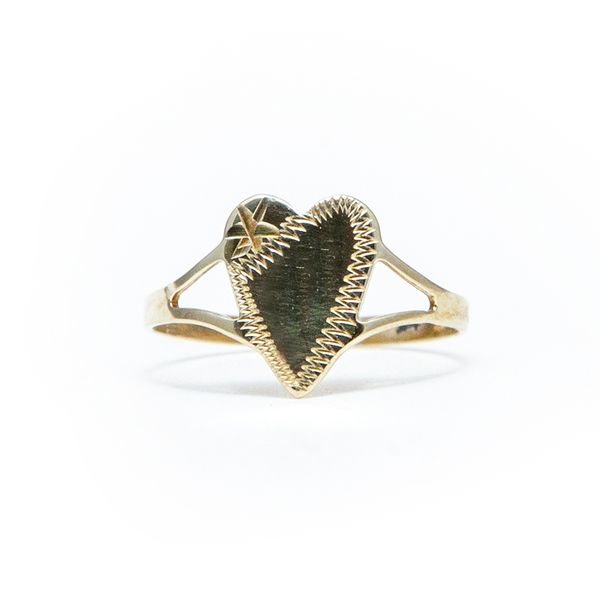 Broadway Jewellers - 9ct Yellow Gold Baby Signet Ring - Heart