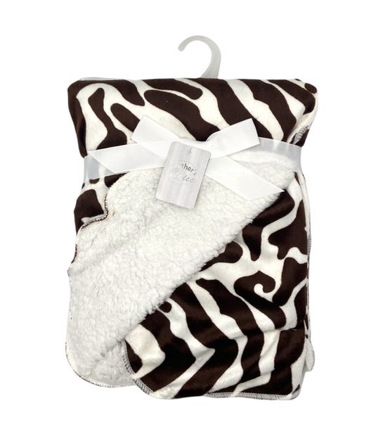 Mothers Choice Micromink Furlined Baby Blanket – Zebra Print