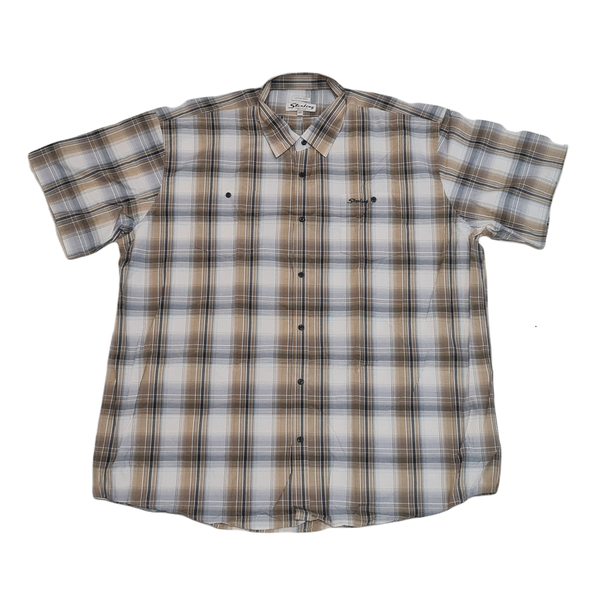 Sterling Check Shirt Beige/Grey/White image