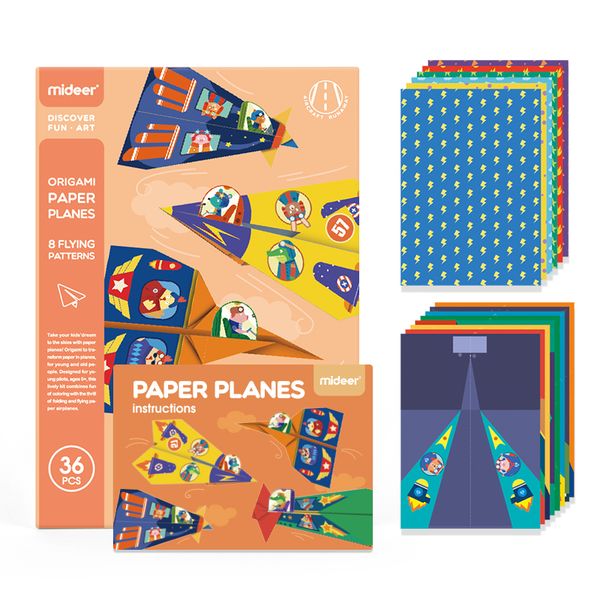 Mideer Classic Planes Origami Paper Set 36 Pieces