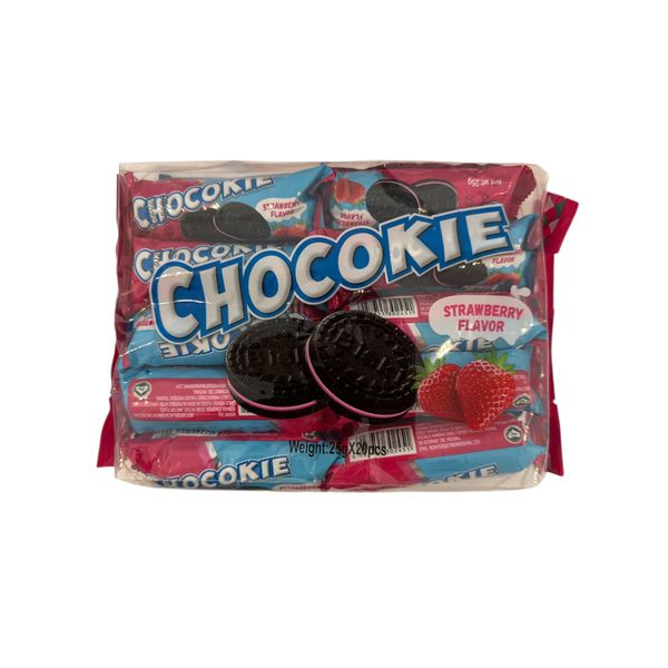 Chocokie Strawberry Cookies (10 x 25g x 20-Piece)