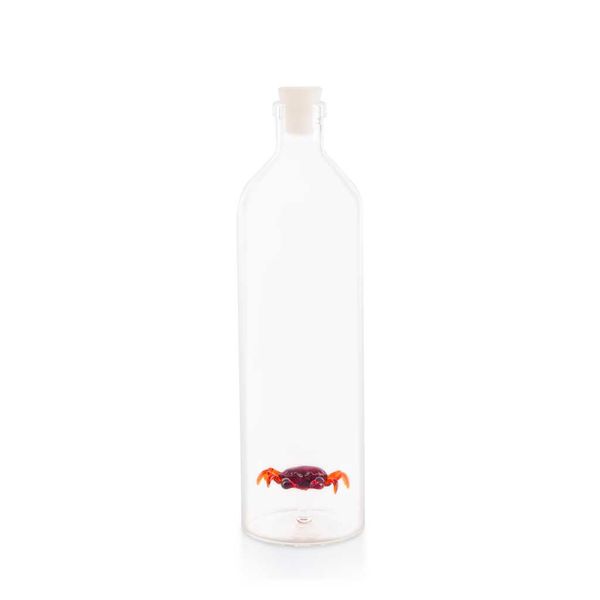 Glass Water Bottle - 1.2 litre - Crab