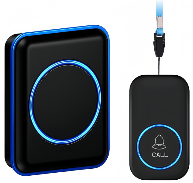 Caregiver Pager,Wireless Call Button 1000+ Feet, SOS Alert Calling Nurse