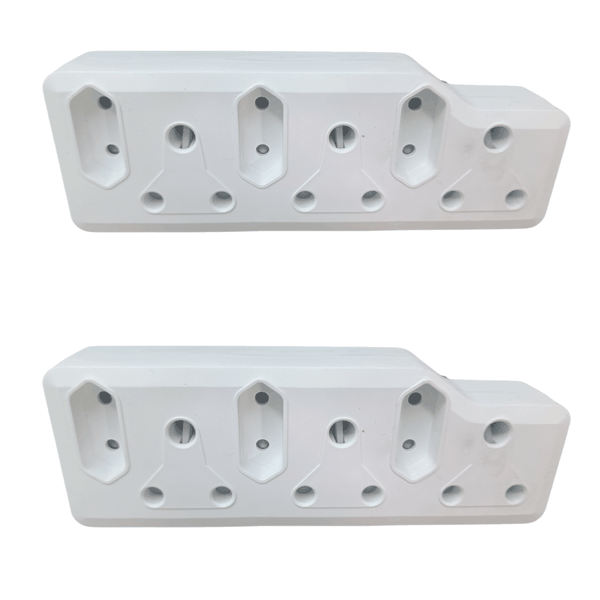 6Ways 16A Multiplug Adapter Max 16A 250V~ Pack of 2