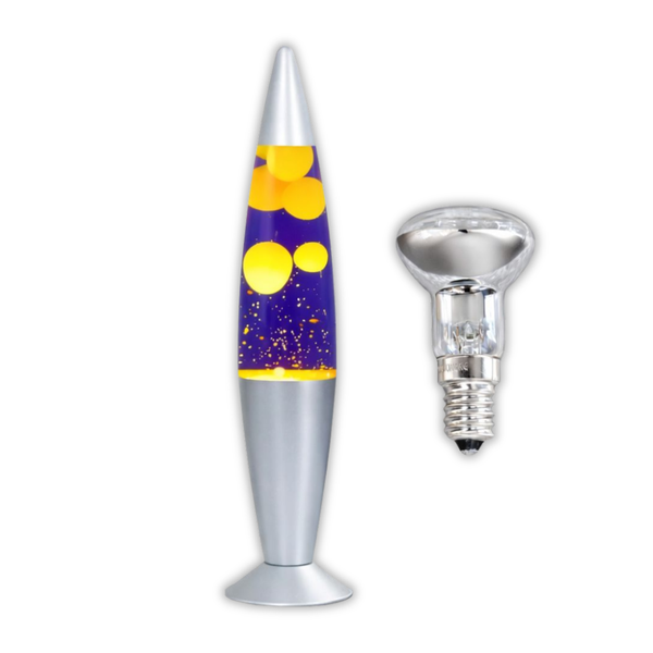 Brightstar TL108 Yellow &amp; Purple Lava Lamp with Spare 20W Lava Lamp Bulb