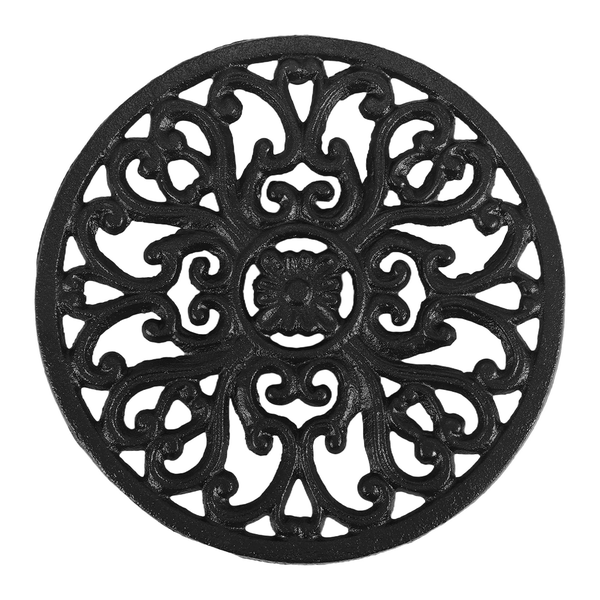 Round Cast Iron Trivet 6.7Inch Iron Heat-Insulation Trivet Non-Slip Pothol