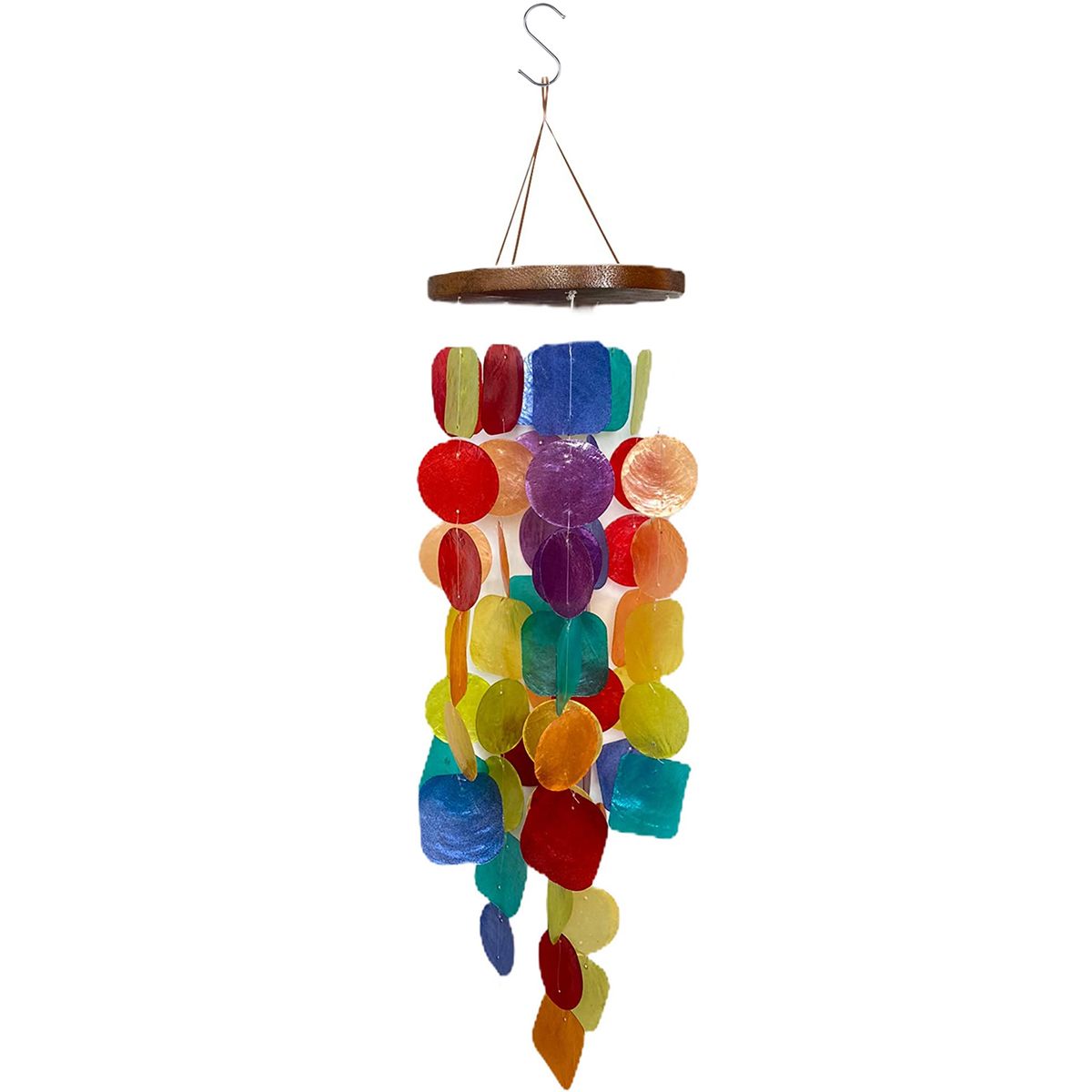 Cart In Mart Capiz Seashells Wind Chime Rainbow Natural Melody