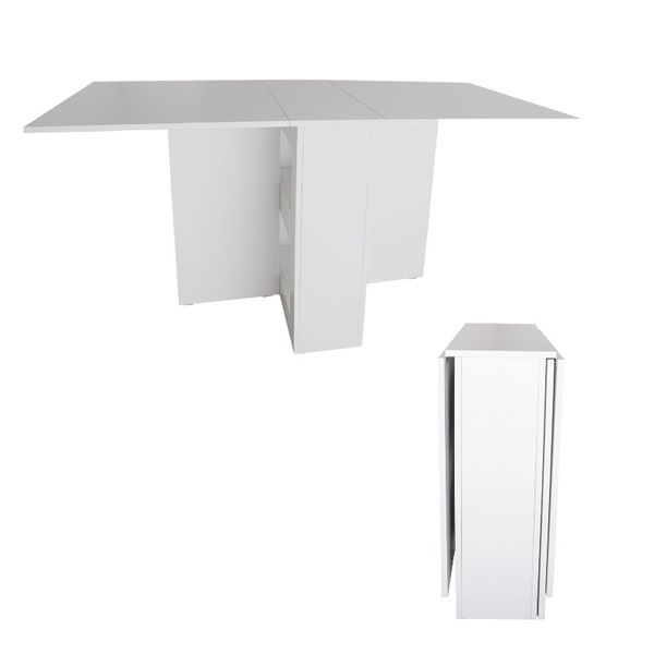 Folding 4-in-1 Console Table Desk - White