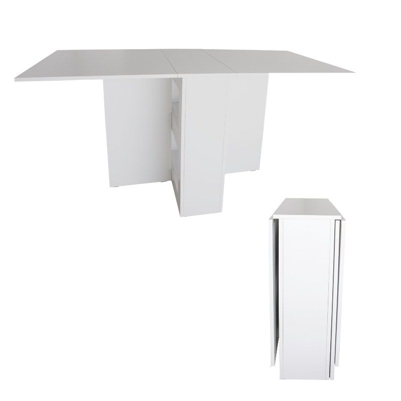 Folding 4-in-1 Console Table Desk - White