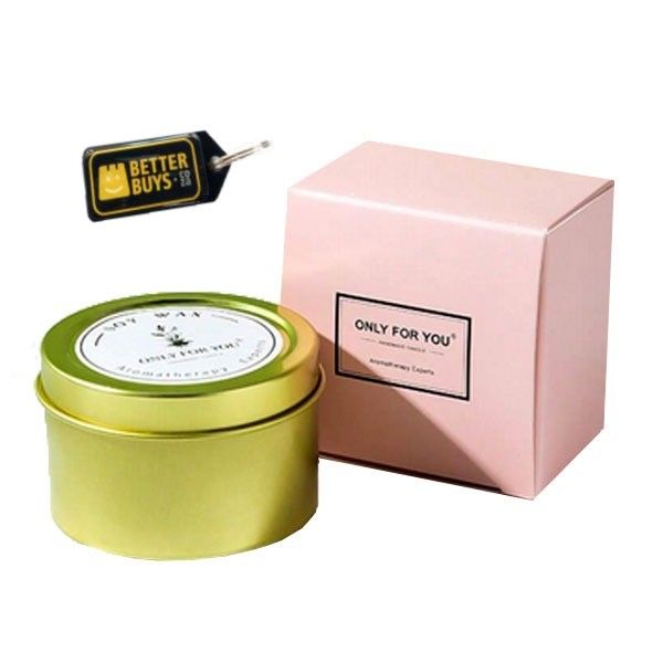 Coconut Wax Citronella Lemon Aromatherapy Scented Gift Candle and Keyring