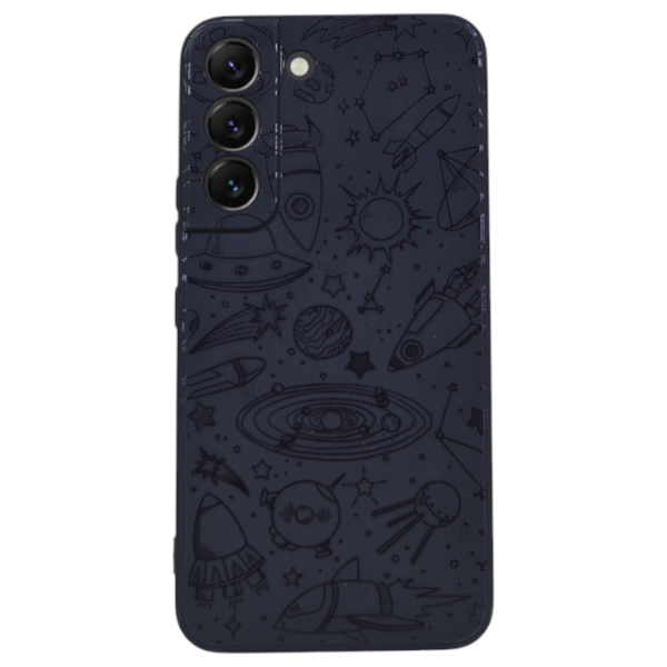 High Quality Space Print Phone Case for Samsung Galaxy S21 Ultra - Black
