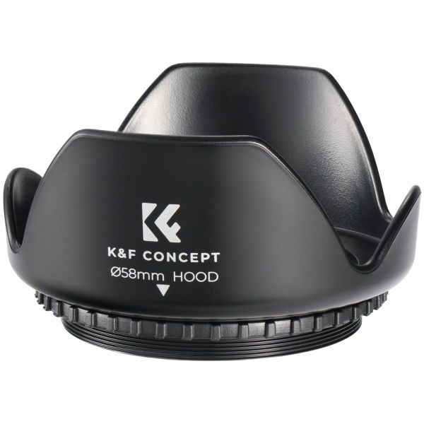 K&amp;F Concept 58mm Lens Hood &amp; Cloth Kit