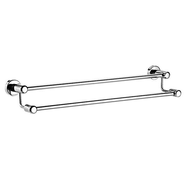 60cm Double Bar 304 Stainless Steel Towel Rack Wall Mounted