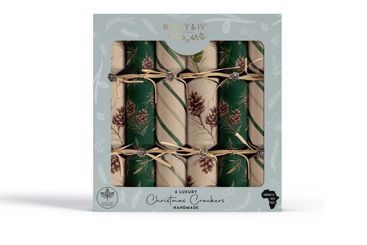 Luxury - Kraft Pinecones Christmas Crackers