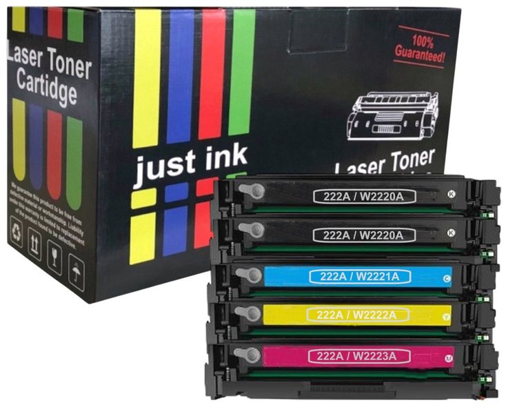 Compatible HP 222A Toner Cartridge Multipack + Extra Black Toner