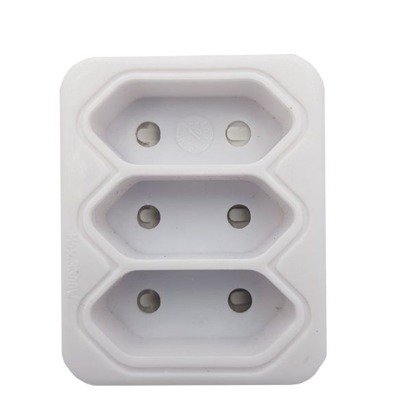 Plug Adaptor: 3 way 3 X 5A 2 pin / Euro Adaptor Pack Of 5