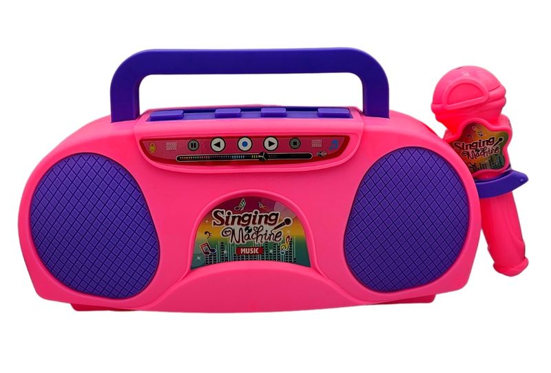 Little Singer Microphone and Speaker with MP3 Connector - Pink