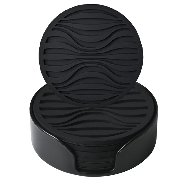 Silicone Coasters -6PCS With Cup Holder, Bar Supplies