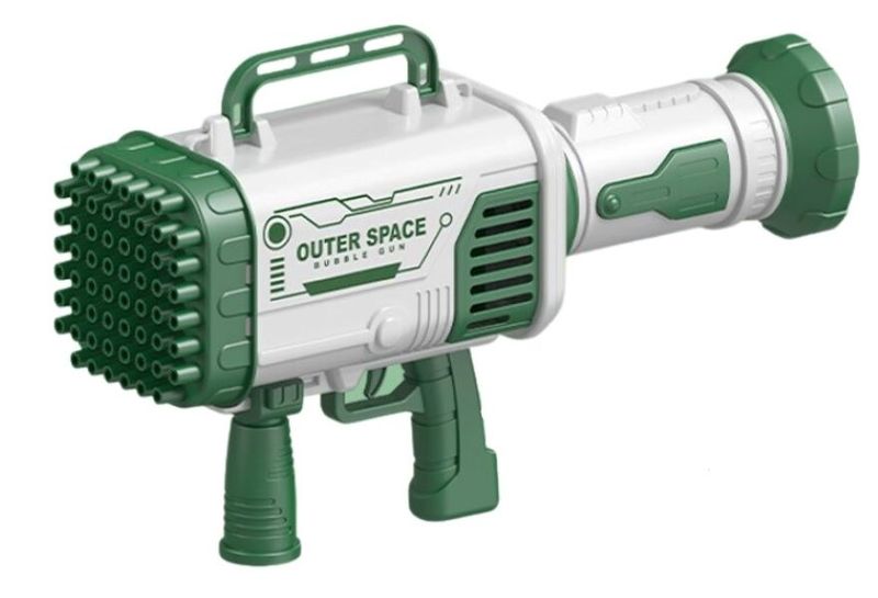 60 Hole Bubble Gun Set For Kids - Green