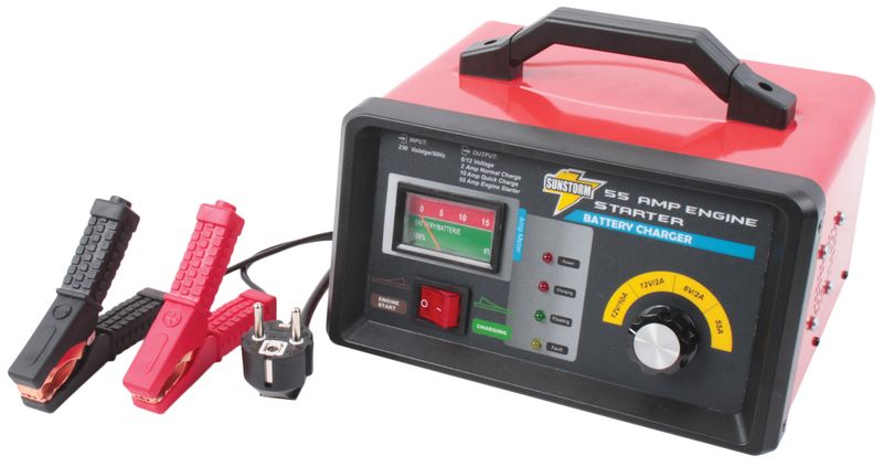 Sunstorm Battery Charger / Jump Starter with 50 Amp Jumpers