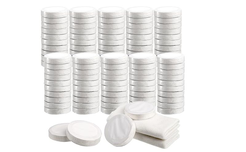 50 Pack Disposable Compressed Face Towels for Travel